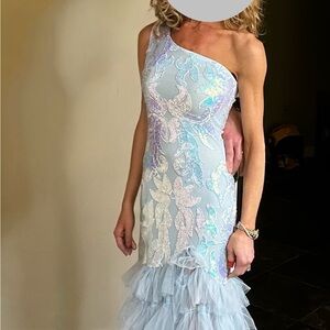 Elegant One-Shoulder Pastel Dress